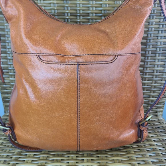 HOBO Orange Leather Hobo Bag - Picture 3 of 16